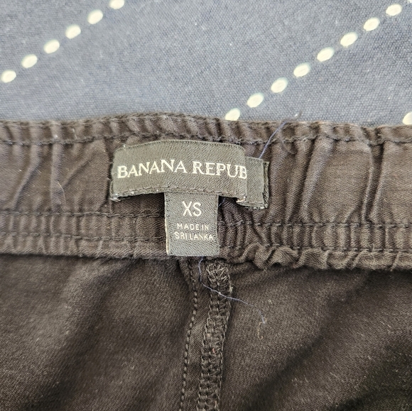 Banana Republic Elastic Waist Wide Leg Pants Black Size Extra Small - Picture 4 of 8